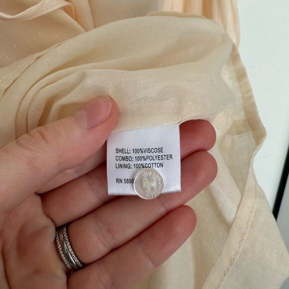 Antonio Melani Sawyer Cream Boho Long Sleeve Jacquard Dress - Picture 6 of 8